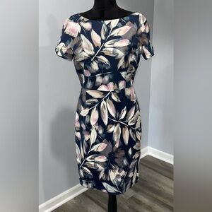 Maggy London Women’s Floral Print Midi Dress in Multicolor Size 14